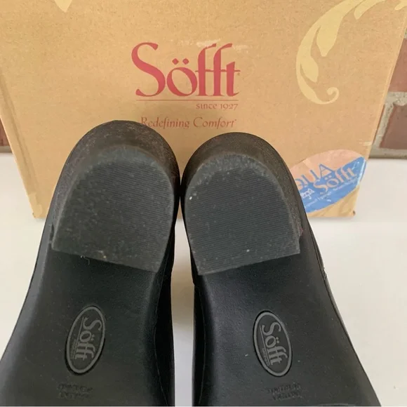 Sofft Womens Gwenith Black Leather block heel Ankle Boots Shoes US 8.5 M - Picture 9 of 10